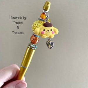Writing Pompurin Beaded Charm Pen